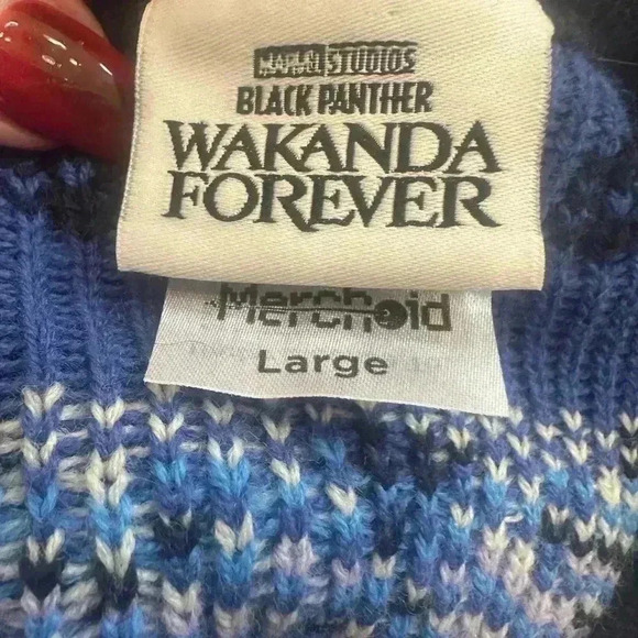 Wakanda Forever Christmas Sweater Size L - Picture 2 of 4